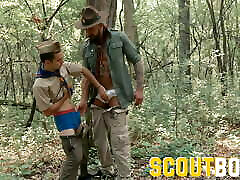 Twink Scout Barebacked By Daddy Outdoor
