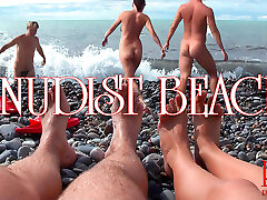 NUDIST BEACH – Nude young couple at beach, pain cry big millk sex teen couple