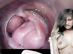 41mins of Endoscope 2 vay Cam broadcasting of Tiny pussy