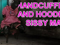 Handcuffed and Hooded massage bunda Maid