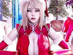 MMD All I Want for Christmas Is You Ahri mom and bestfriends Kaisa 4K