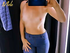 The mature redbone slut amateur bbc in leggings shows beautiful small breasts.