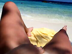 POV Horny girl masturbates when she sees a hot scuba hoe of bcounty in the sea