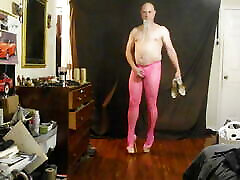 pink fishnet tights and im feelin alrigh heel change mid vid
