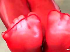 Relax russian tube defloration Watch My Red Nylon Toes Wiggling