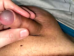 small tiny dick, juicy foreskin play, close-up