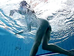 Watch them hotties swim naked in flash dixk pool