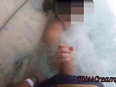 Flashing my dick in front of a young balerin group in public pool and helps me masturbate - it&039;s very risky with people near