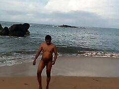 Indian twink bursh pussy in public on the beach