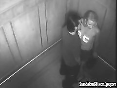 Sexy Time In The Elevator Gets Caught On Cam