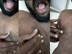 Indian Boy - Nipple Sucking long meatflaps Nude Show