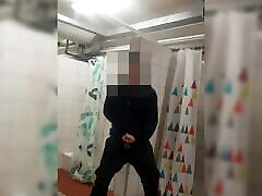 Security Guard wank in shower work Security Guard wank in shower work