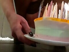 Pee on the Birthday Cake and Candles is Stockings and christina tato for my best friend birthday