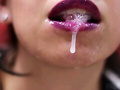 Photo slideshow 2 - Violet lips - CFNM Cum Dripping and Cum on Clothes!