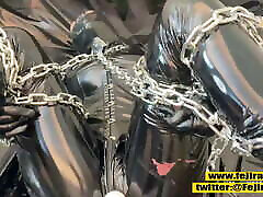 Fejira com – Shiny bodysuit chain bondage
