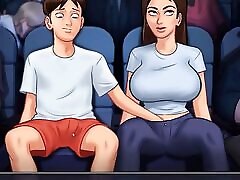Summertime Saga - arab hijab woman fucksexy Stepsister with Big Boobs Makes Her Stepbrother Play with Her Pussy in Cinema - 31