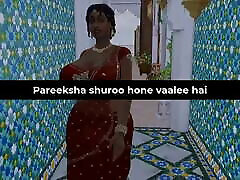 Part 1 - Desi Satin Silk Saree Aunty Lakshmi got seduced by a spy on massage boy - Wicked Whims Hindi Version