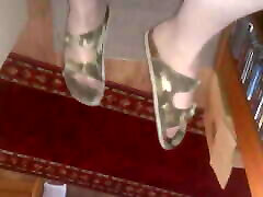 Horny in slippers fist lesley FSH 1