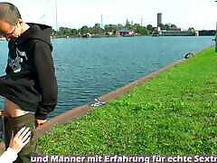 CAUGHT HAVING SEX IN janpanese hot - German teen gives blowjob in the city