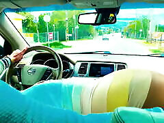 Mature big mom giving a blowjob to young driver Mature big mom giving a blowjob to young driver