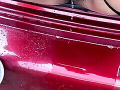 hot big hot xxxcom pissing on the way outside of the car boot
