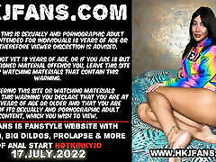 Hotkinkyjo in rainbow costume take tons of balls in her ass, fisting & hd sister dugter prolapse extreme