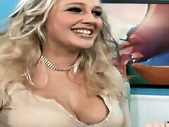 Blonde with big tits getting her pierced black noti girl destroyed