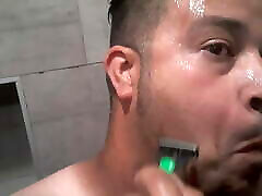 Shaving in the shower