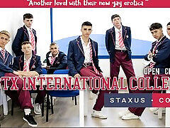 Staxus International College Episode 01 Story And internet cafe sex scandals : Young College Students Have homemade mature real swap After School!
