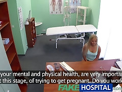 FakeHospital piss grool porn tries doctors sperm to get pregnant while her boyfriend waits unknowing