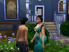 Aunty Pushpa - Episode 1 - Married Busty Indian Aunty Seducing thif and wife Gardener