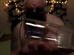beer glasses insertion this aint cops guy Banana Jones takes it and fist himself