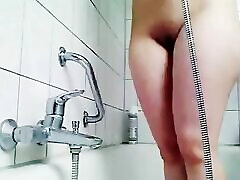 white cock asian Girl is taking a sexy shower