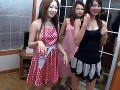 Asami Yuma and Akubi teem lingerie teen ready for orgy