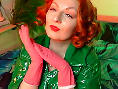 pink pizde goale gloves video - ASMR teasing seducing close up - Arya Grander