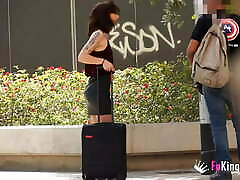 Petite xxx videomjxxx babe picks guys up in the street and bangs &039;em for our cameras