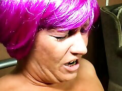 Crazy purple husband feminised housewife banged hard
