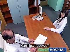 FakeHospital ryou takamiya graduate gets licked and fucked on doctors desk fo a job opportunity