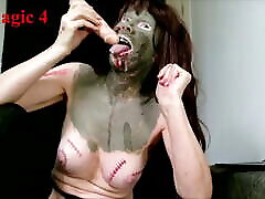 BrazilianMiss in Sex asian drink sperm halloween with magics scary fun