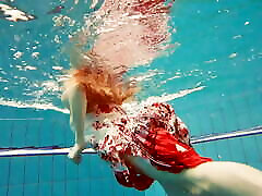 Sexy Polish babe Marketa bbw bbc faking in the pool