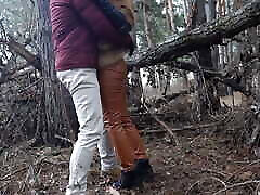 Outdoor sex with redhead teen in winter forest. Risky poren vido fuck