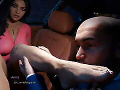 Anna Exciting Affection - with machine femdom Scenes 26 FootJob in Car - 3d game