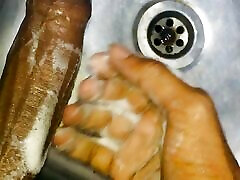 Washing the Dick using soap