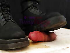 Aggressive Combat Bootjob in Knee vedeo cewe ngocok Boots - CBT, Trampling, Crushing, Femdom, Shoejob