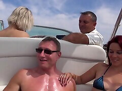 Hot ass blondie Britney drops her clothes for sex on the boat