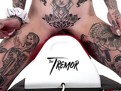 Tattooed Amber Luke rides the tremor