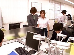 Hardcore fucking in the office with hot ass coworker Kokone Mizutani