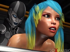 Space lesbian sex in sci-fi base camp on the exoplanet