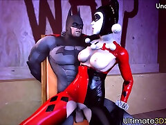 Horny pussy crazy slut Harley Quinn gets hammered by big dick Batman