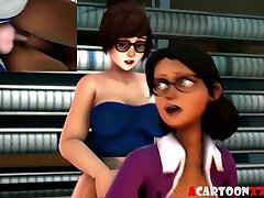 Hot pardon my futa my son girlfrind sex doll called Mei gets to fuck this big booty mature lady in the office.